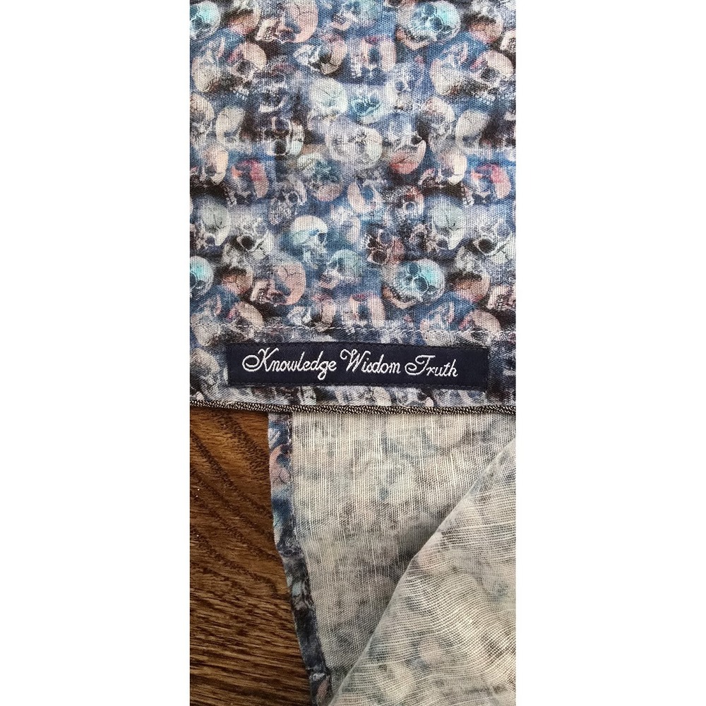 Robert Graham Modern Americana Mens Skull Short Sleeve Shirt Multi Color Large - Picture 4 of 5